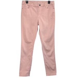 White House Black Market Mid-Rise Color Tinted Skinny Ankle Jeans Size 4 Lt Pink
